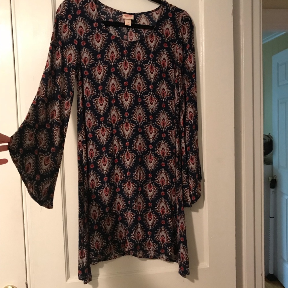 S Patterned Fall Dress